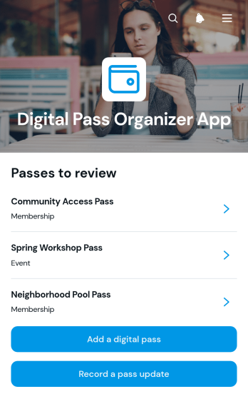 Digital Pass Organizer App Template