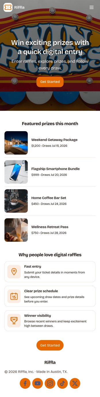 Digital Raffle App Template