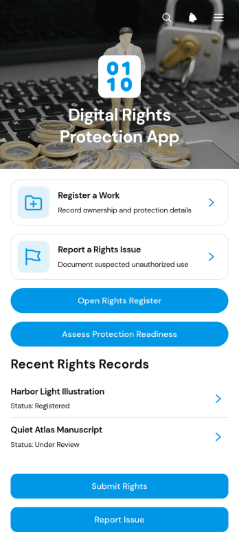Digital Rights Protection App Template