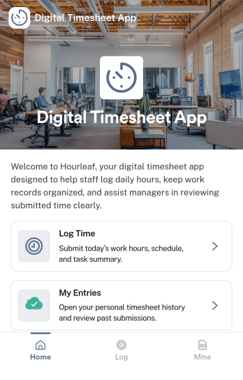Digital Timesheet App Template