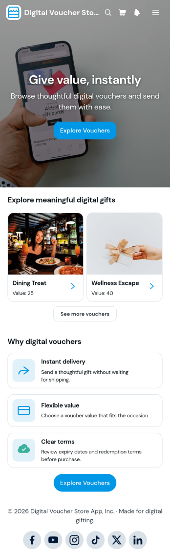 Digital Voucher Store App Template