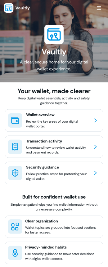 Digital Wallet Portal App Template