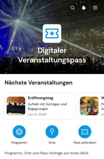 Digitale Veranstaltungspass-App