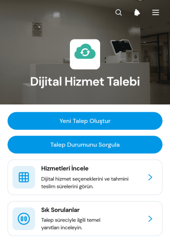 Dijital Hizmetler Talep Uygulama Șablonu