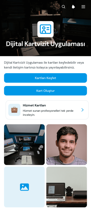 Dijital Kartvizit Uygulama Șablonu
