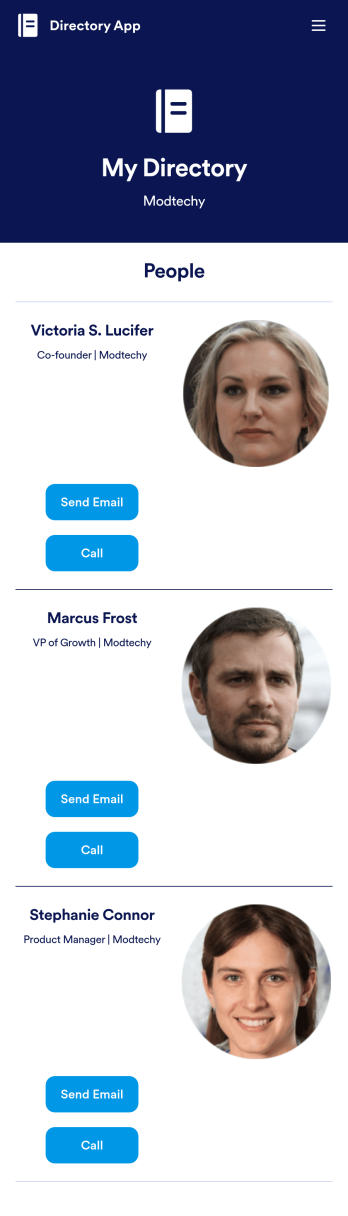 Directory App Template