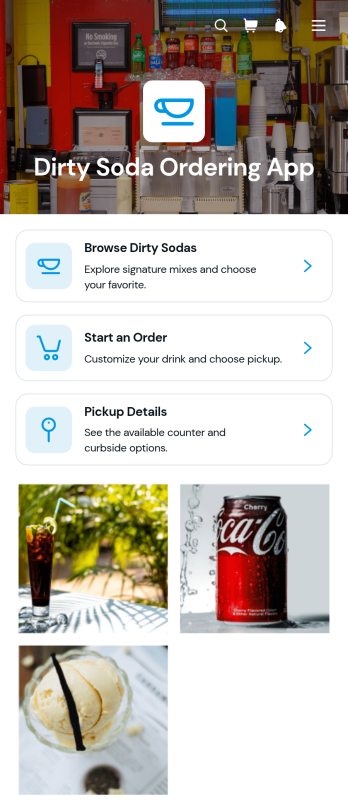 Dirty Soda Ordering App Template
