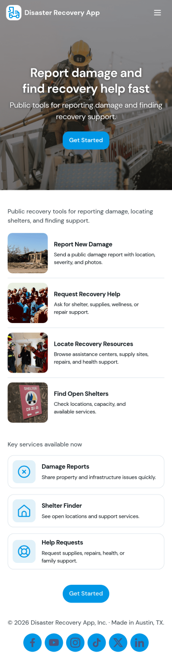 Disaster Recovery App Template