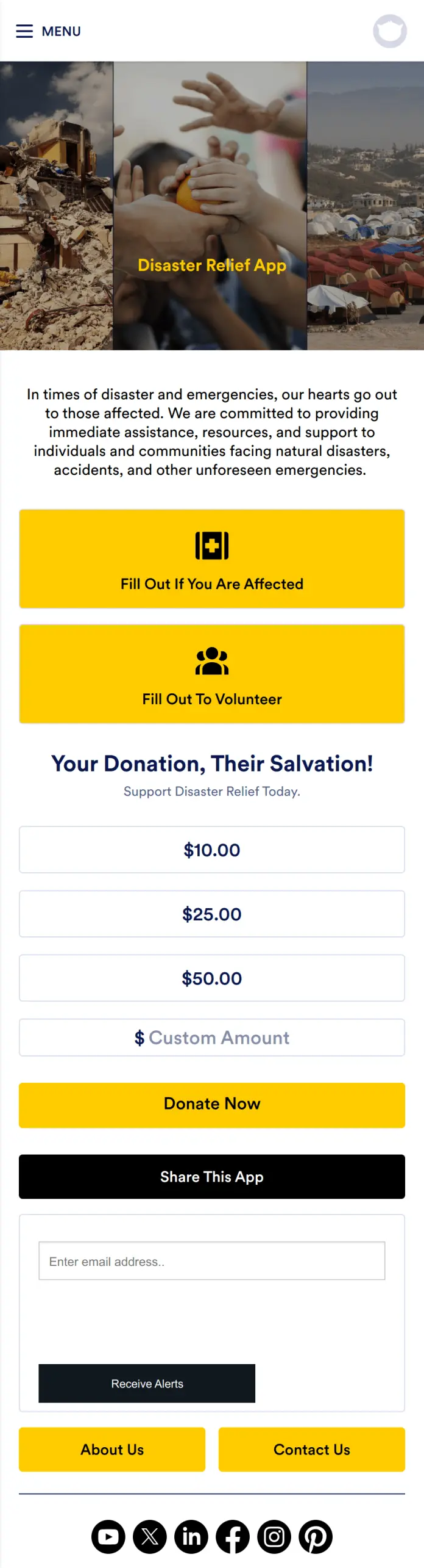 Disaster Relief App