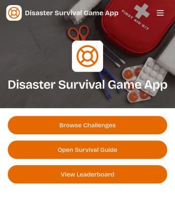 Disaster Survival Game App Template