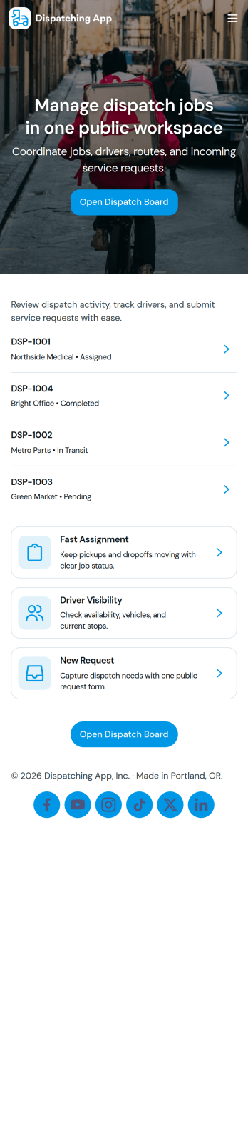 Dispatching App Template