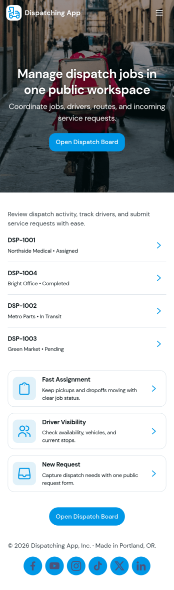 Dispatching App Template