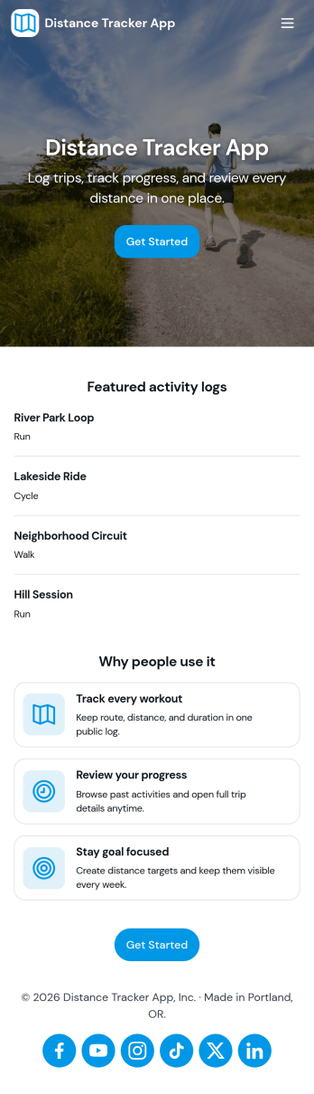 Distance Tracker App Template