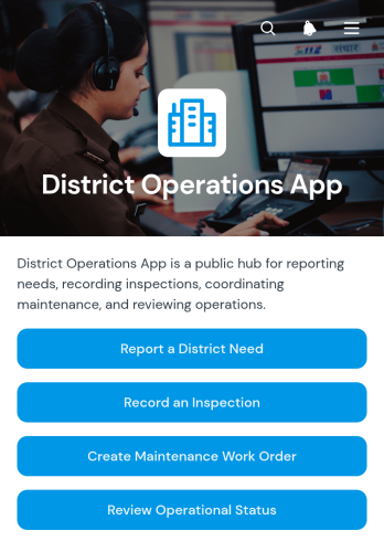 District Operations App Template
