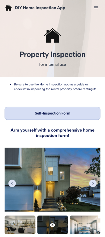 DIY Home Inspection App Template