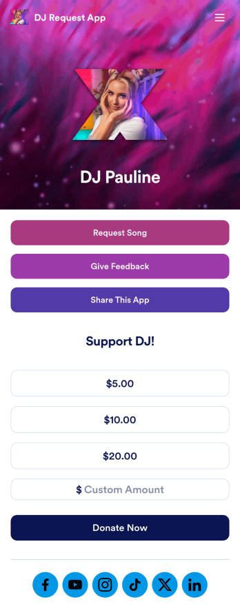DJ Request App Template