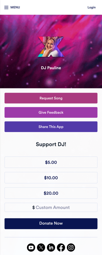DJ Request App Template