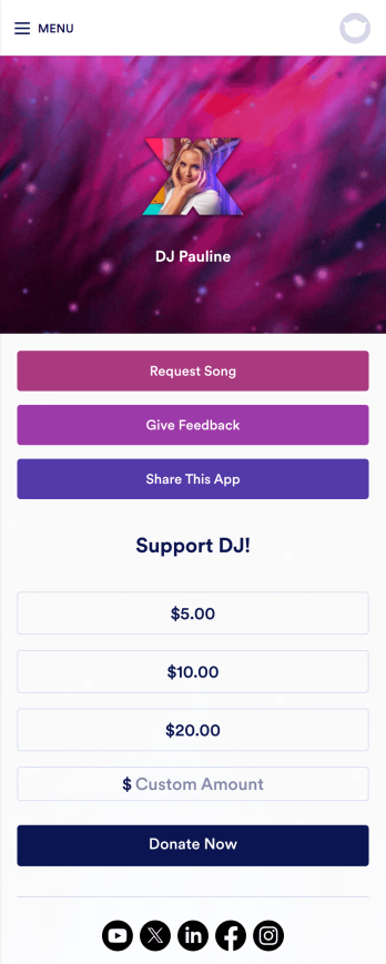 DJ Request App Template