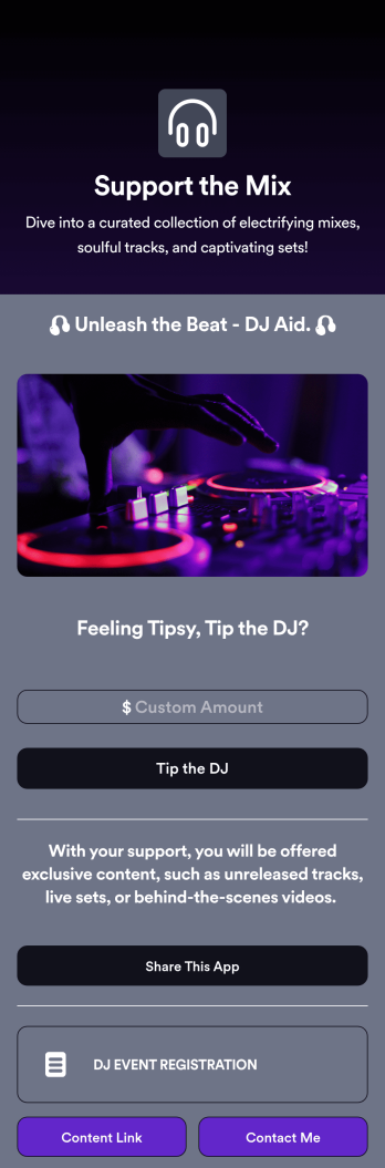 DJ Tip App Template