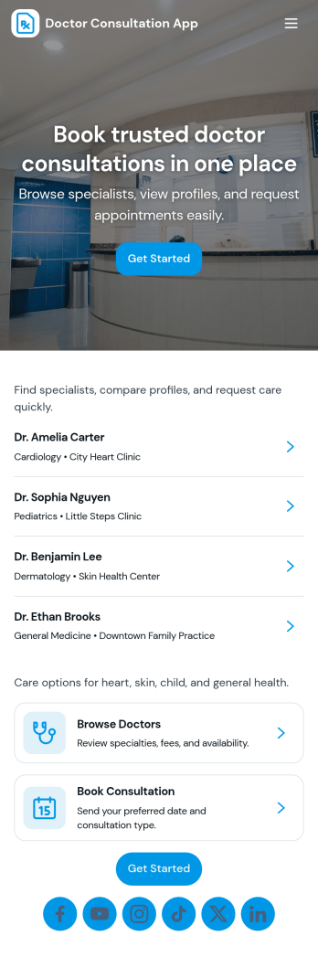 Doctor Consultation App Template
