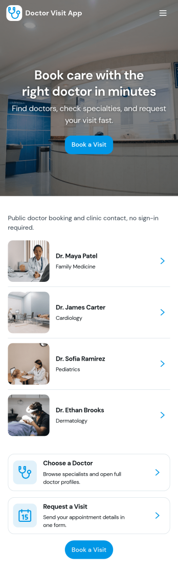 Doctor Visit App Template