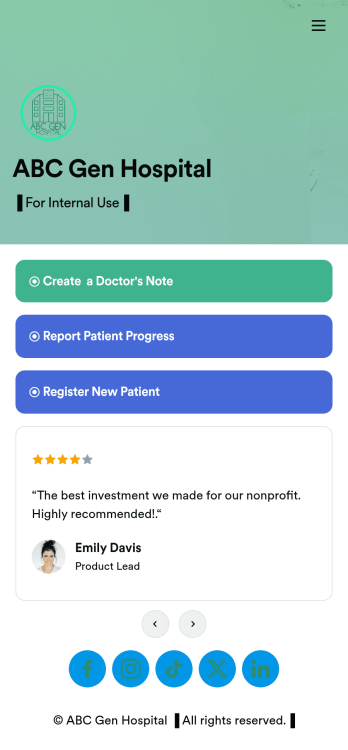Doctors Note App Template