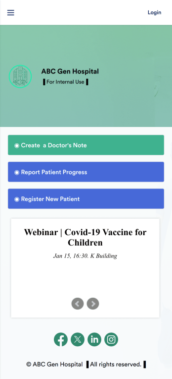 Doctors Note App Template