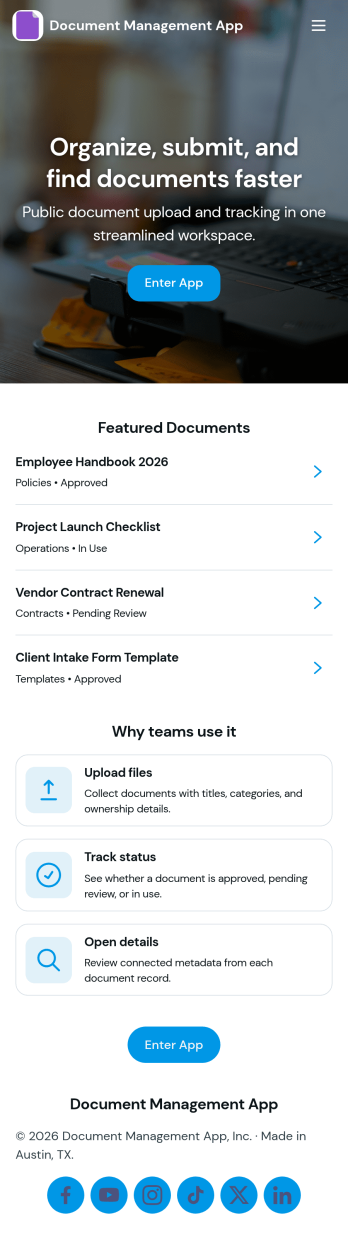 Document Management App Template