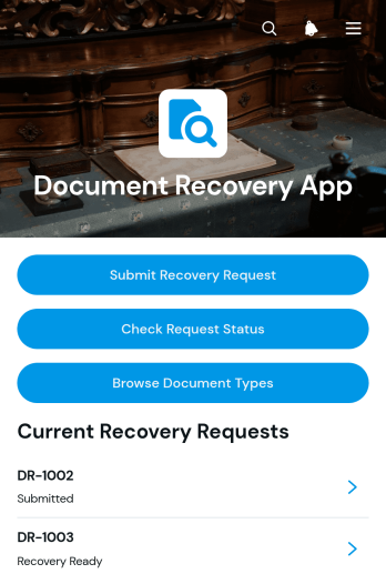 Document Recovery App Template