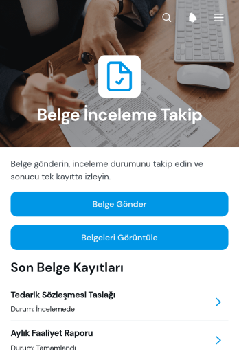 Document Review Tracker Uygulama Șablonu