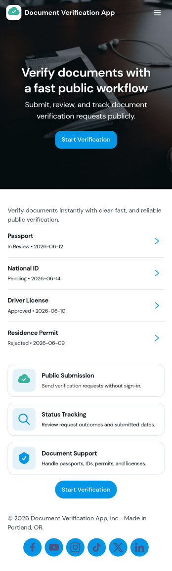 Document Verification App Template