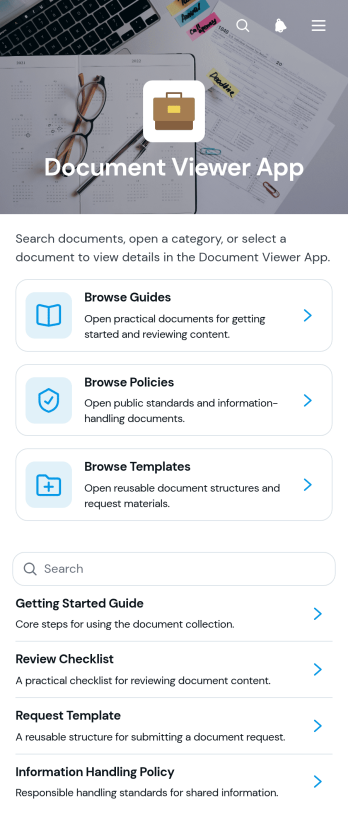 Document Viewer App Template