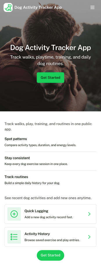 Dog Activity Tracker App Template