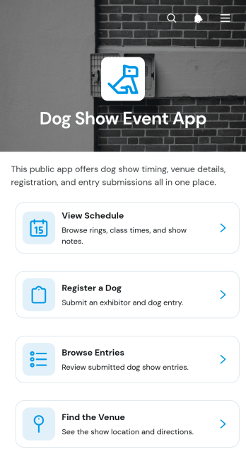 Dog Show Event App Template