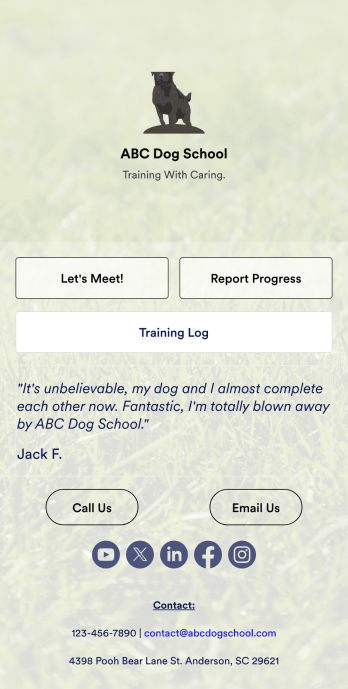 Dog Training Log App Template