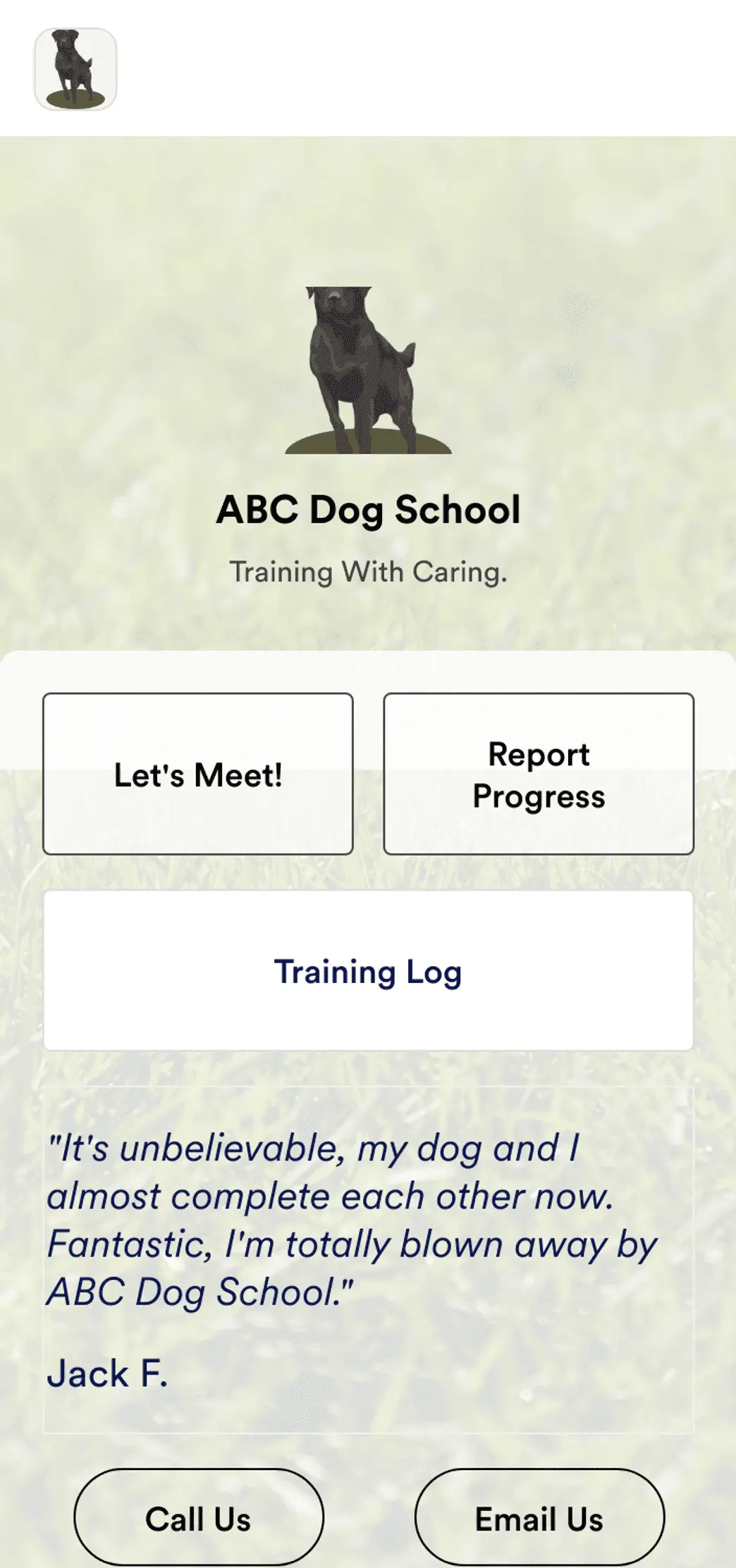 Dog Training Log App