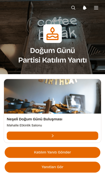 Doğum Günü Partisi LCV Uygulama Șablonu