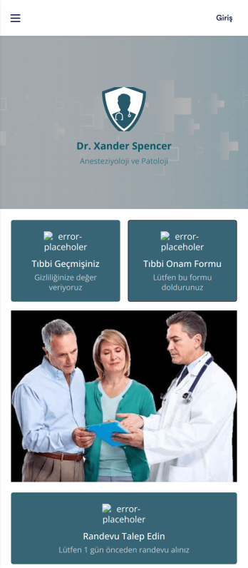Doktor Randevu Uygulaması Template