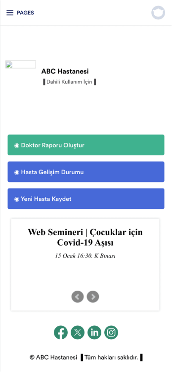 Doktor Raporu Uygulaması Template