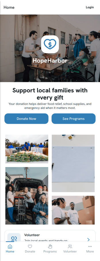 Donate to Charity App Template