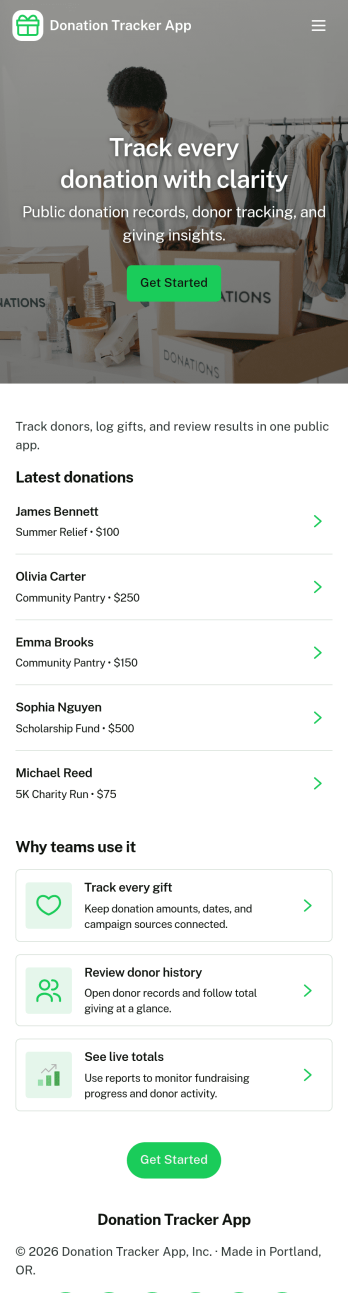 Donation Tracker App Template