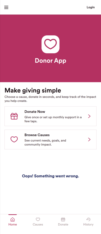 Donor App Template
