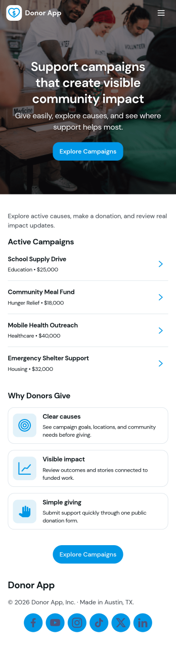 Donor App Template