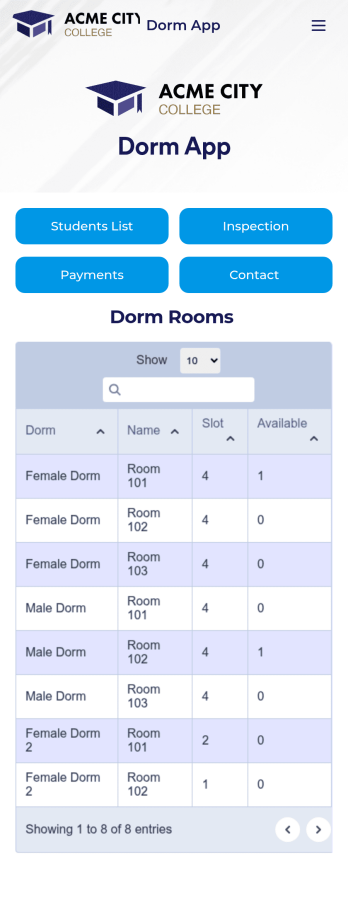 Dorm App Template