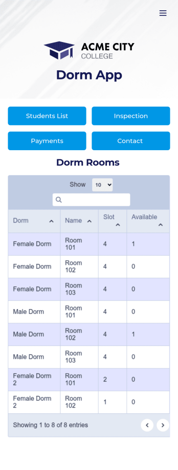 Dorm App Template