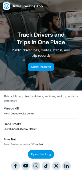 Driver Tracking App Template