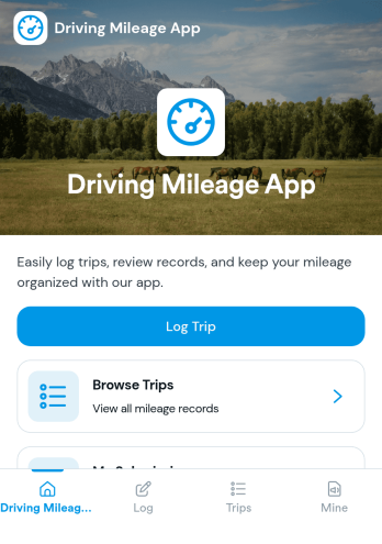 Driving Mileage App Template