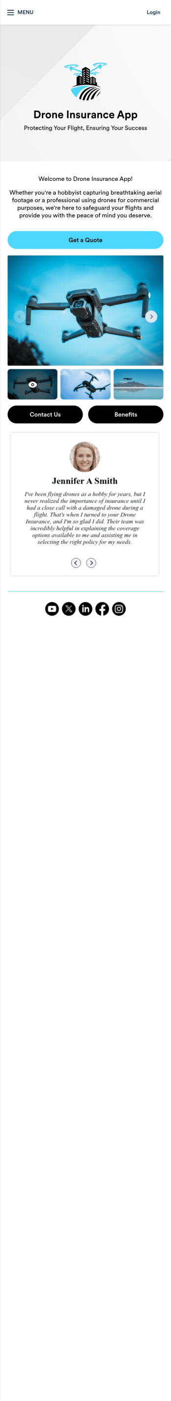 Drone Insurance App Template