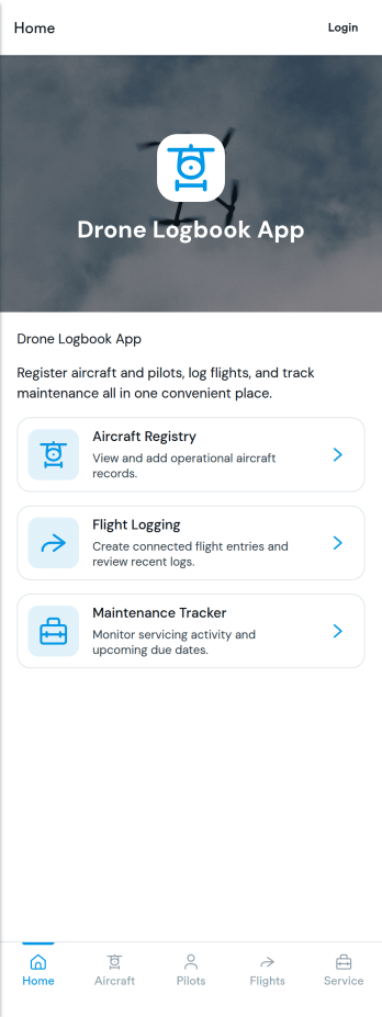 Drone Logbook App Template