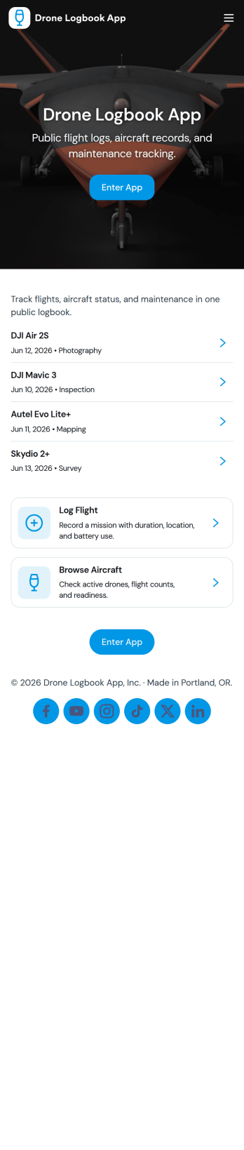Drone Logbook App Template